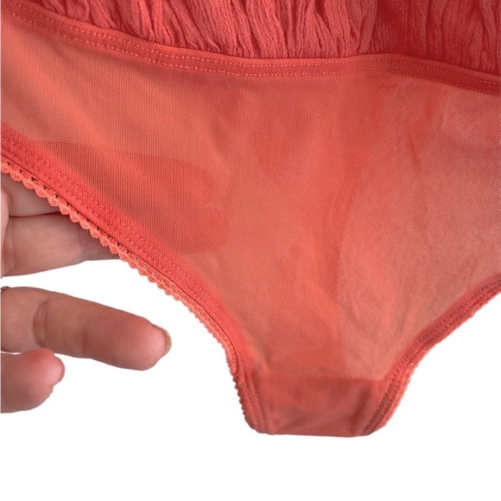 NWOT Free People Still The One Bodysuit in Coral S - Picture 4 of 10